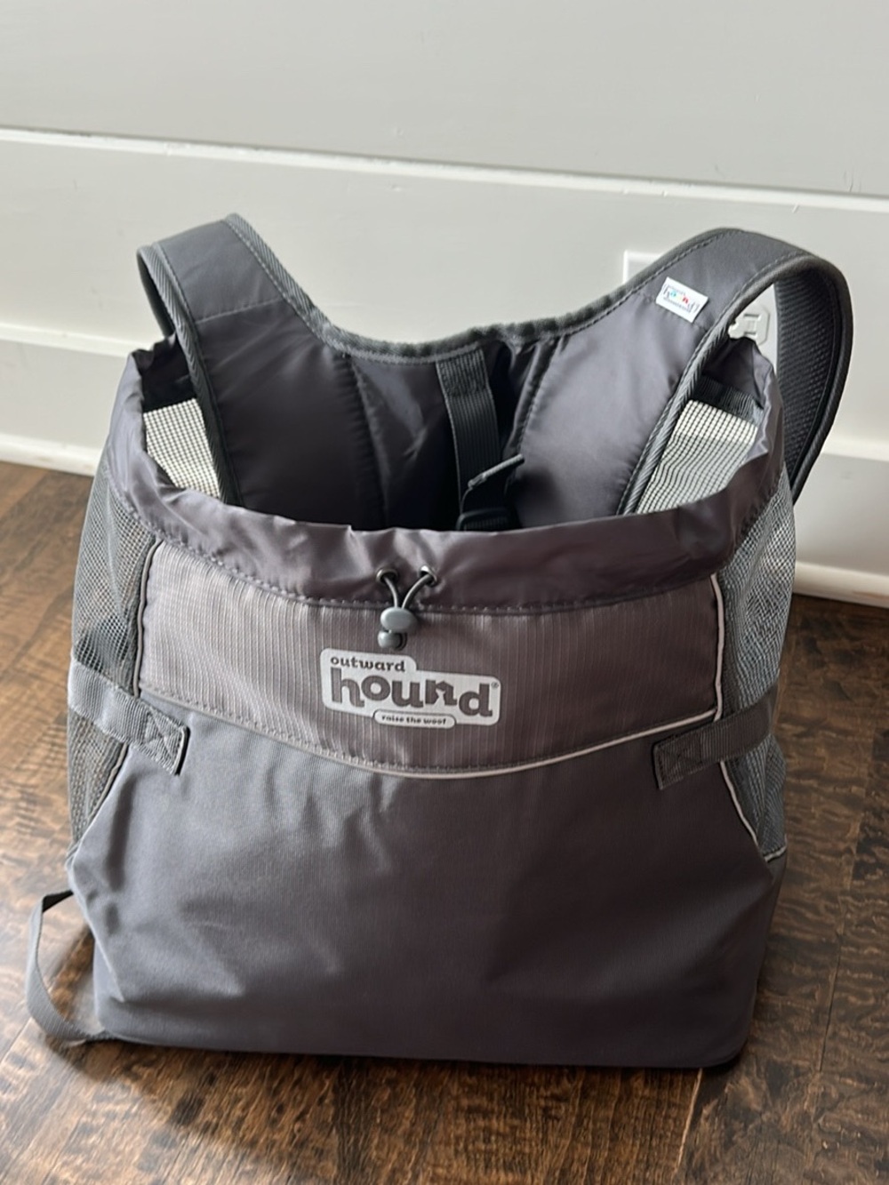 Outward Hound Gray Front-Entry Pet Carrier front pack